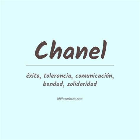 chanel nombre significado mujer